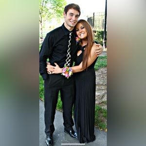 Beautiful, long black homecoming/prom dress.